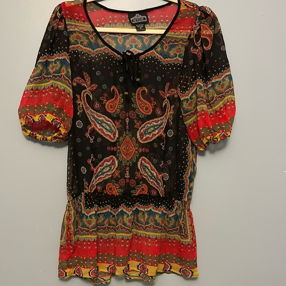Sheer boho blouse
